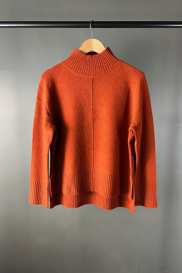 Aleger N93W Sienna Mini Cable Detail Funnel Neck Knit