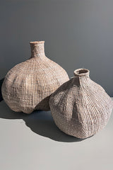 African Handwoven Garlic Basket Small