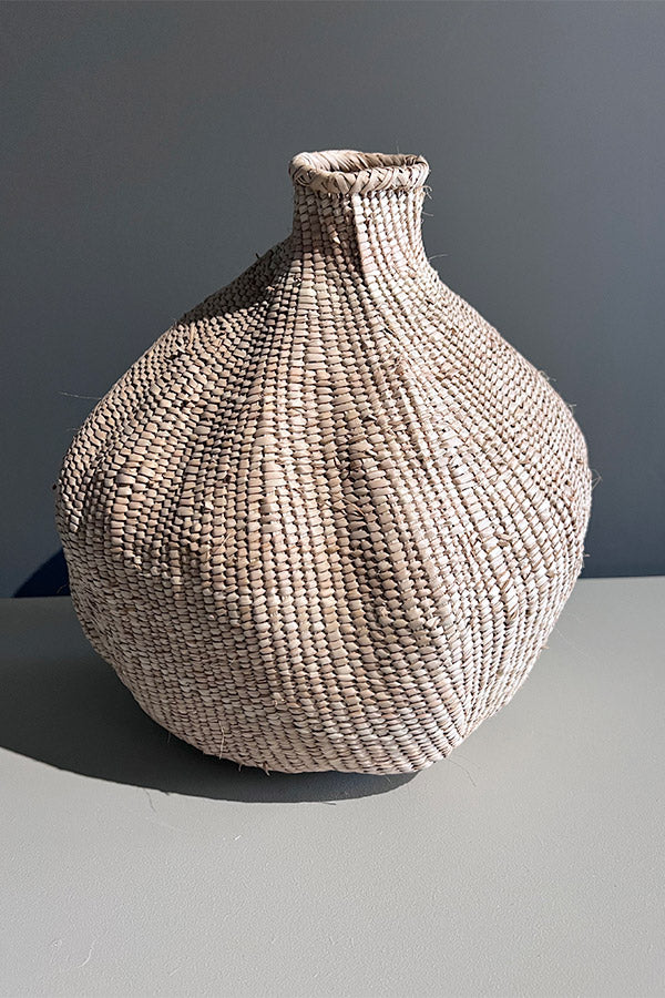 African Handwoven Garlic Basket Small