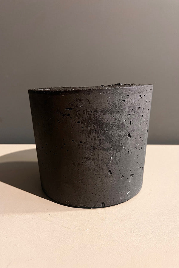 Lumen & Luxe Small Charcoal Concrete Candle with New York, New York Scent