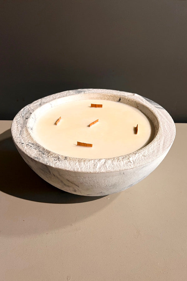 Lumen & Luxe X-Large Marbled Concrete Candle with New York, New York Scent