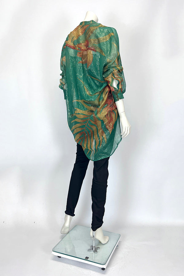 Mes Demoiselles Phoebe Shirt with Palm Frond Print