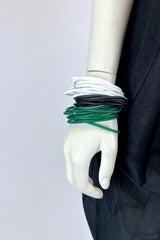 Rosalba Galati Emerald Green PVC Stack Cuff