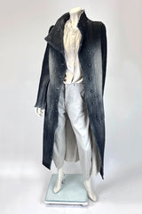 Transit Asymmetrical Coat with Spray Painted Detail