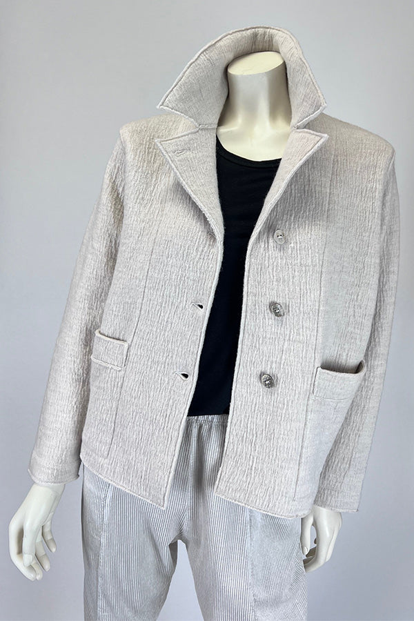 Transit Giaccone Cropped Jacket in Pearl