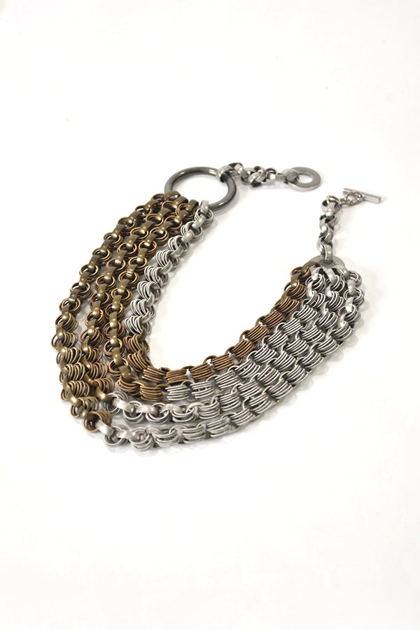 Monica Trevisi Multi Six Layered Chain Necklace