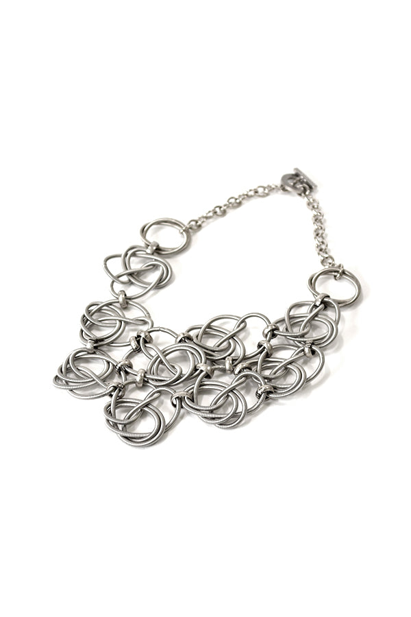 Monica Trevisi Geo Silver Circle Necklace