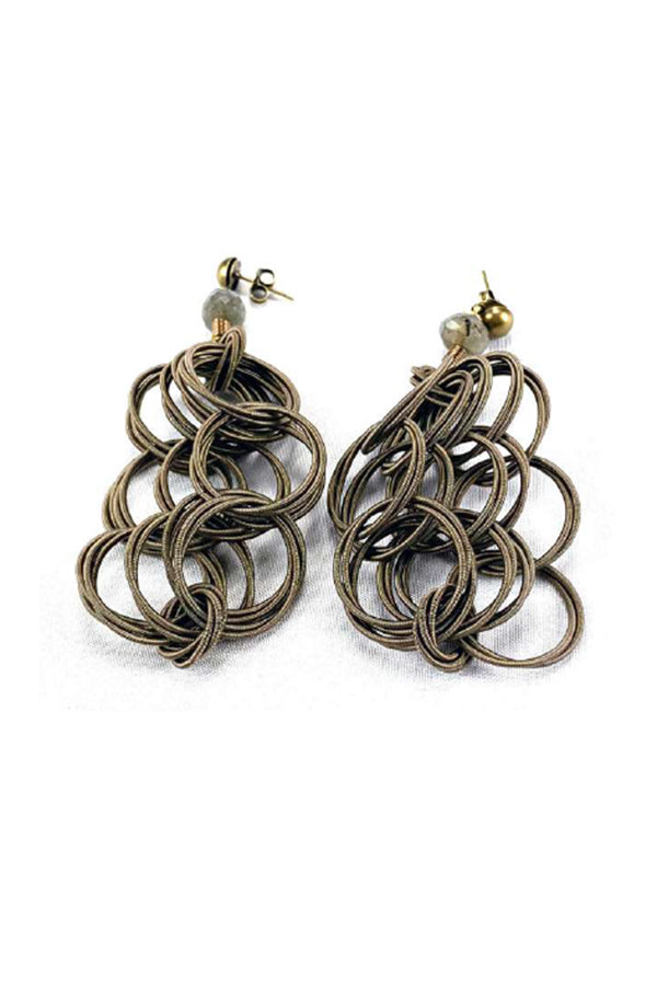 Monica Trevisi Multi Brass Loop Earrings