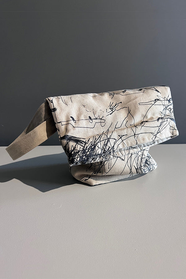 RC/KP Burn Out Print Canvas Small Clutch