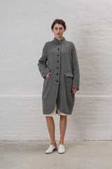 Hannoh Wessel Gray Marika Harris Tweed Woollen Coat