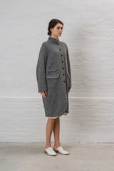 Hannoh Wessel Gray Marika Harris Tweed Woollen Coat