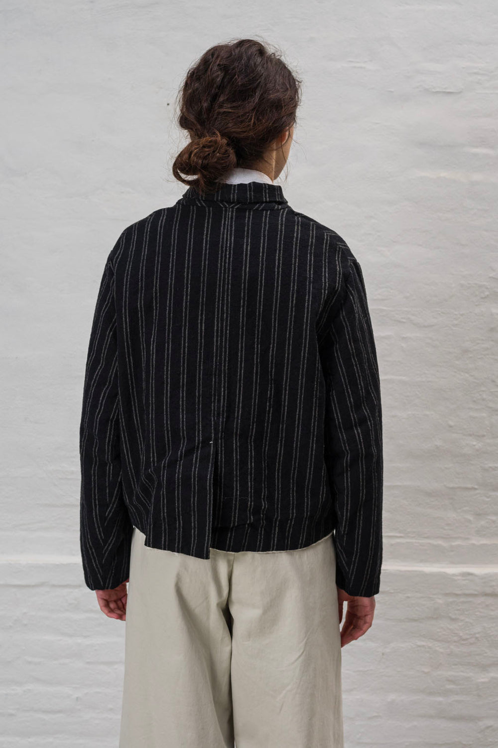 H+ Hannoh Wessel Jacket Vittoria - Blue Stripe Seersucker