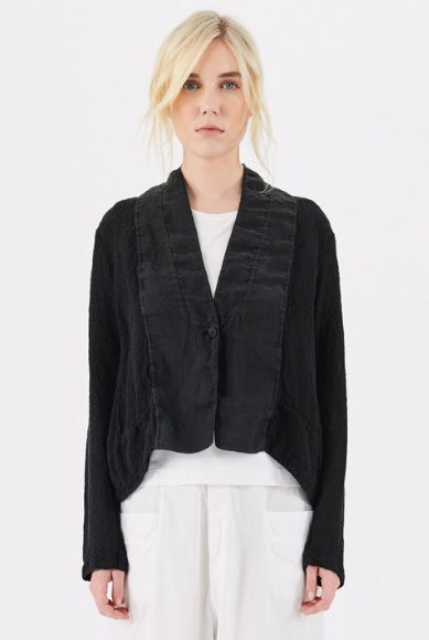 Transit Black Textural Cropped Jacket