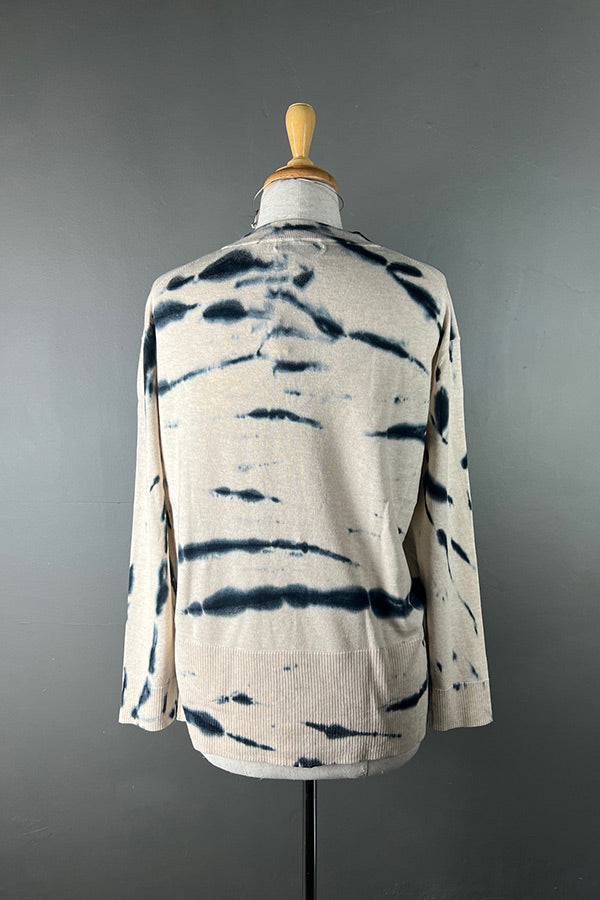 Aleger Tye-Dye Cotton & Cashmere Oversized V-Neck