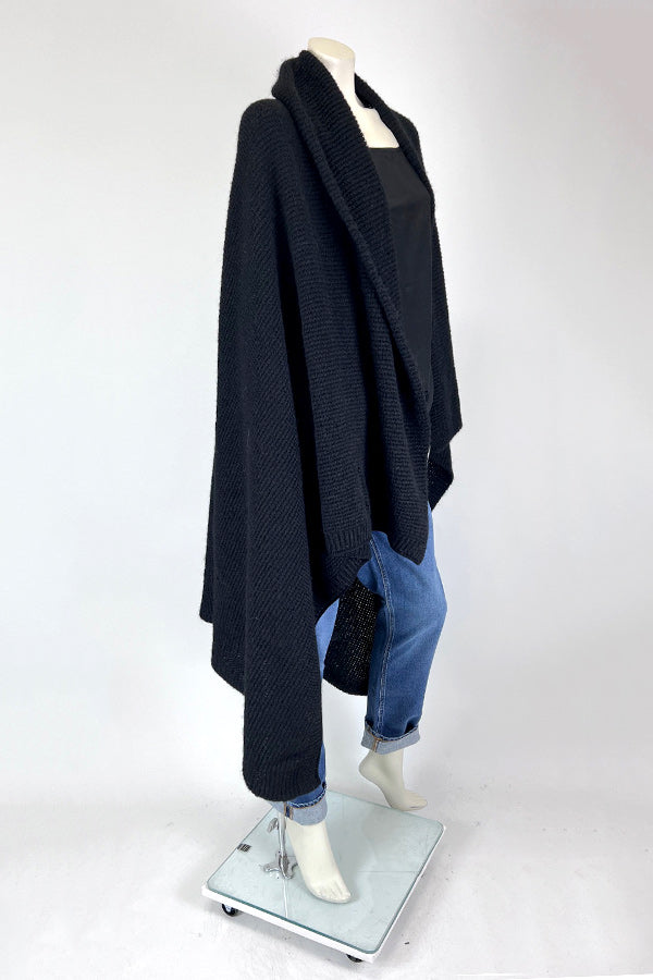 Amano Alpaca Black Wrap / Throw