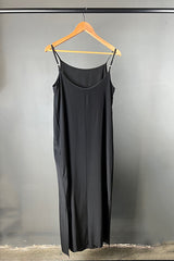 Amano Black Silk Slip Dress