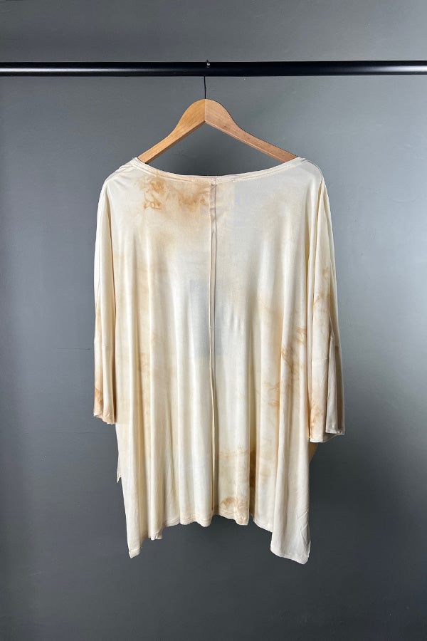 Amano Silk jersey Tea Stained Top