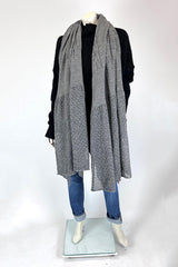 Amano Silk & Alpaca Silver Shawl with Mesh Detail