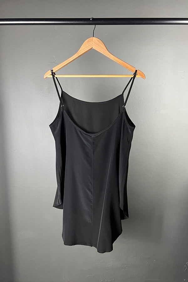 Amano Black Silk Cami with adjustable straps