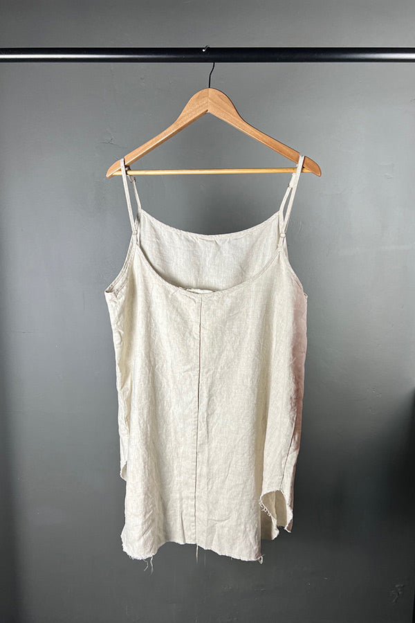 Amano Natural Linen camisole with Adjustable Straps