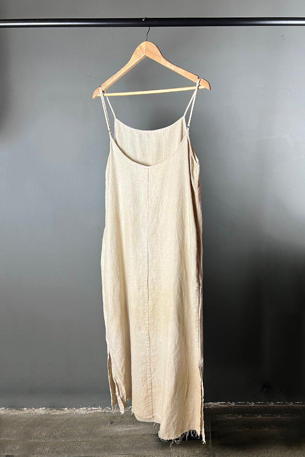 Amano Stone Linen Camisole Dress with Adjustable Straps