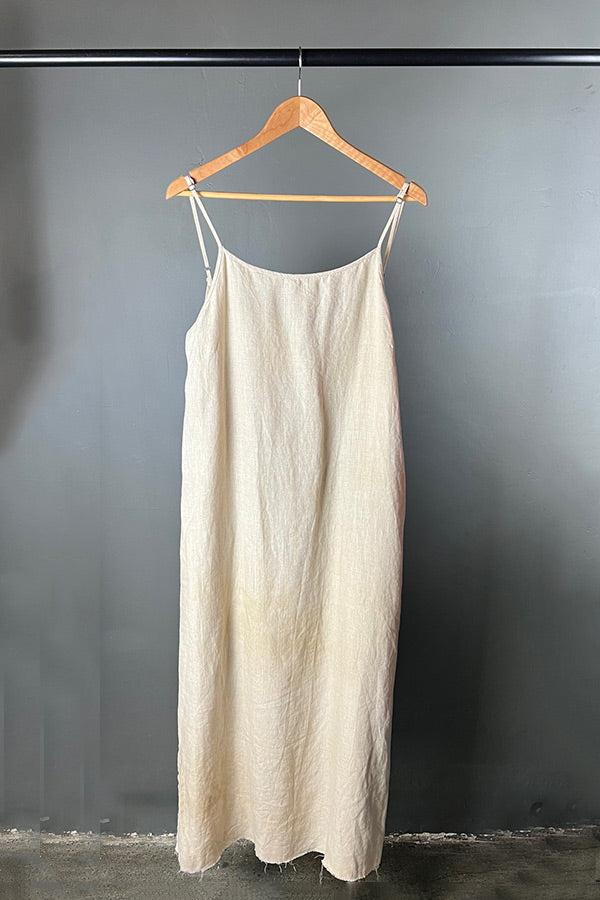 Amano Stone Linen Camisole Dress with Adjustable Straps