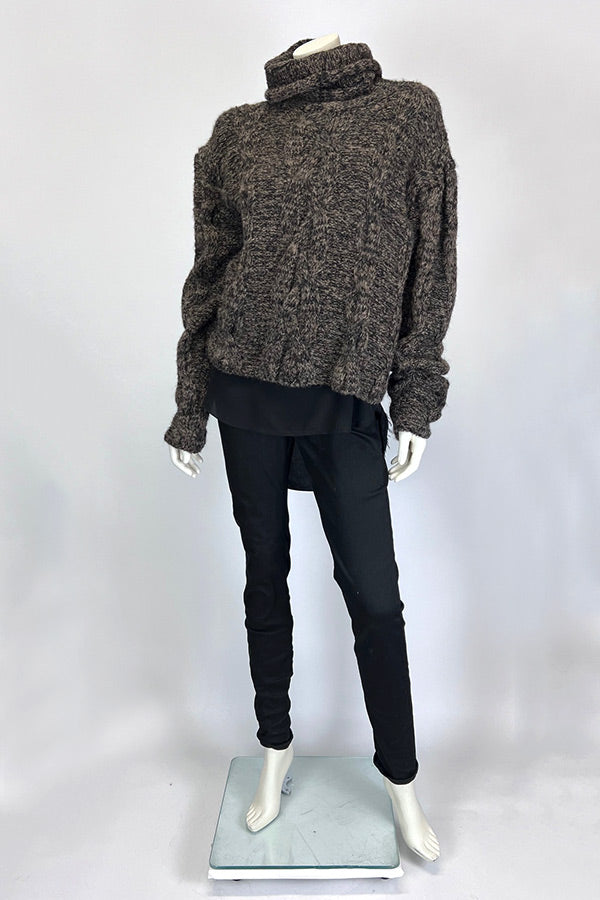 Amano Chocolate Cable Knit