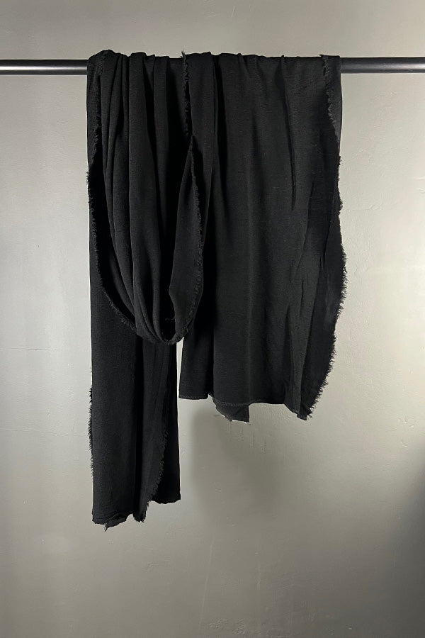 By Basic Large Wrap Merino Black Scarf