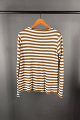 Bronze Stripe High Split Merino Wool Top