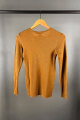 By Basics Bronze Scooped Neck Merino Top