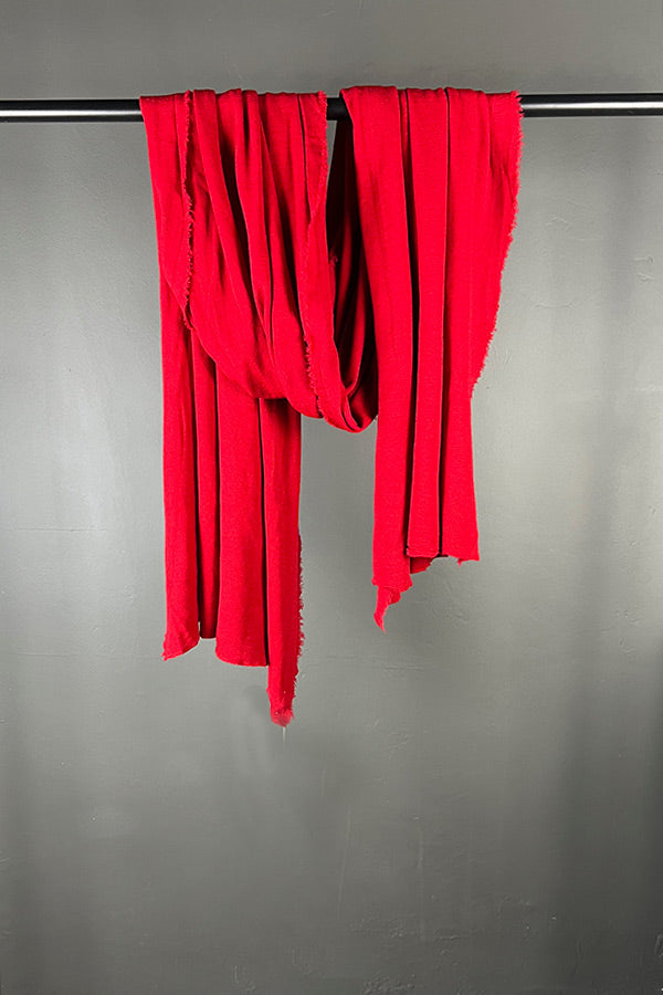 By Basic Large Wrap Merino Chilli Red Scarf