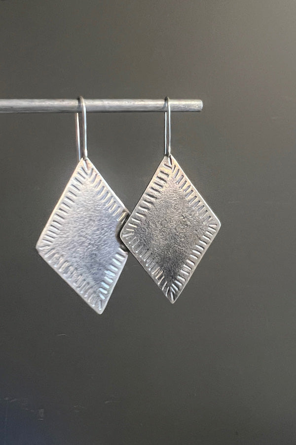 Silver Diamond Earrings