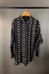 Tzusk Cotton Voile Full Shirt with Arrow Print