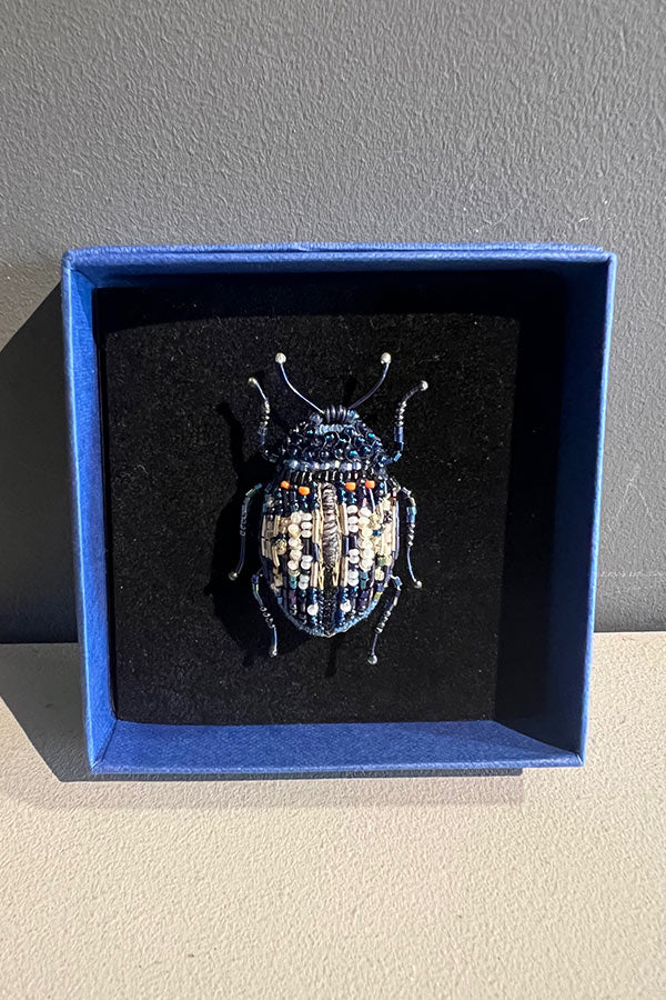 Trovelore Blue Mint Beetle Brooch