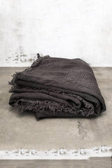 Boem Sabi Charcoal Linen Coverlet