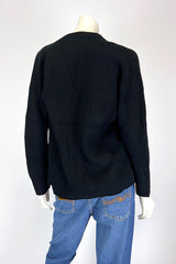 Cashmerism Black Chunky Rib Cashmere Boyfriend Cardi