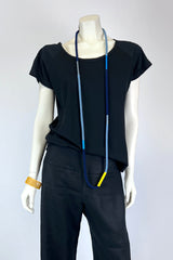 Christina Brampti Rope & Tube Blue Necklace