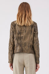 Transit Mud Textural Leather Jacket