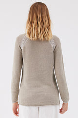 Transit Pearl Grey Linen Knit Pullover