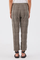 Transit Grey Plaid Linen Pants