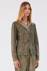 Transit Green Treated Poplin Blazer