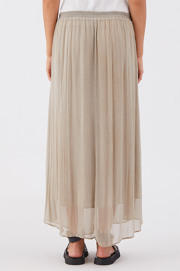 Transit Pearl Grey Solid Crepe Skirt