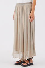 Transit Pearl Grey Solid Crepe Skirt