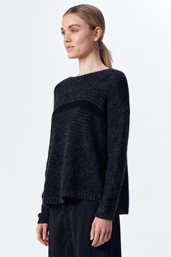 Transit Anthracite Knitted Crew Pullover