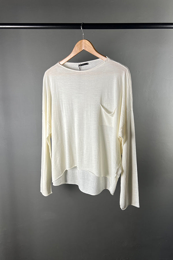 Transit Lightweight Wool top in Milk