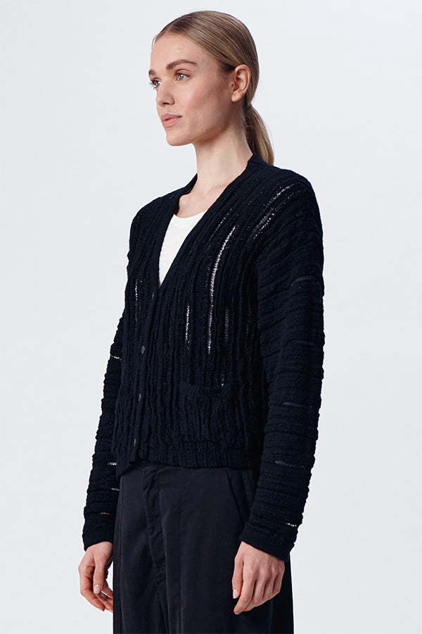 Transit Black Glacchino Knit Cardigan