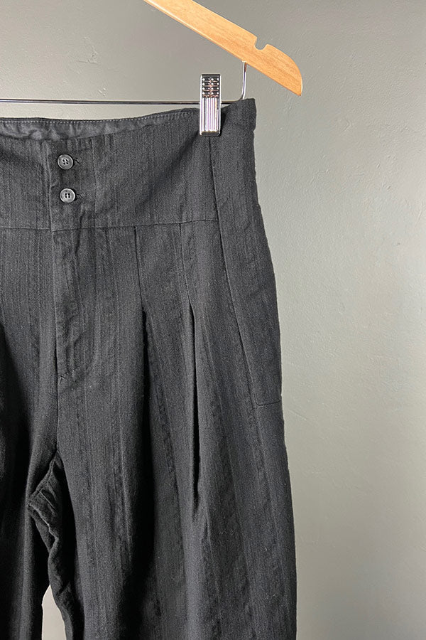 Transit Black Front Pleat Pants