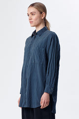 Transit Silk Mix Crepe Shirt in Graphite