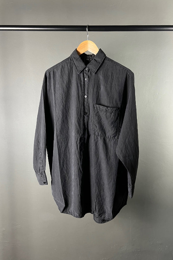 Transit Silk Mix Black Crepe Shirt