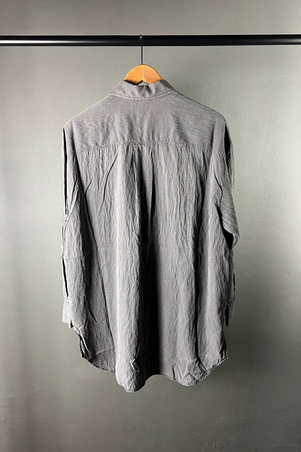 Transit Silk Mix Crepe Shirt in Graphite